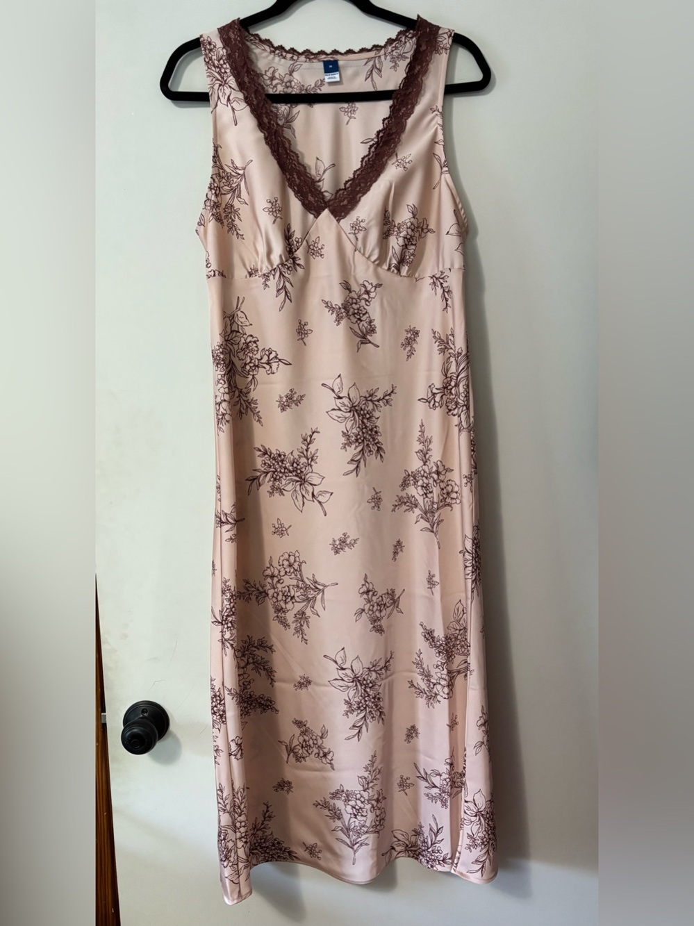 Old Navy Pink Floral Lace-Trim Dress